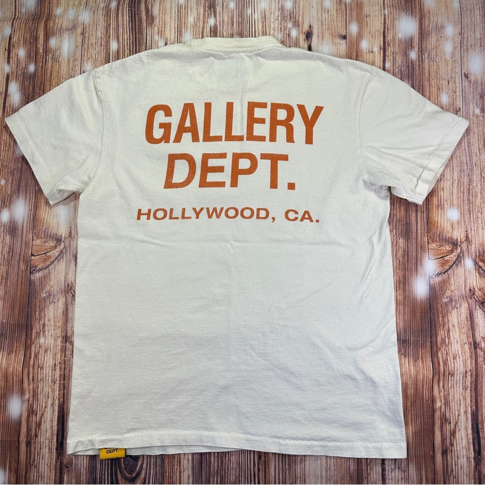 Gallery Dept Souvenir Logo-Print Cotton-Jersey T-Shirt  Size Medíum Ivory/White